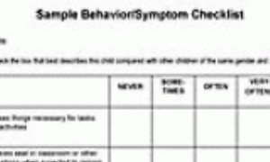Muster-Verhaltens-/Symptom-Checkliste 