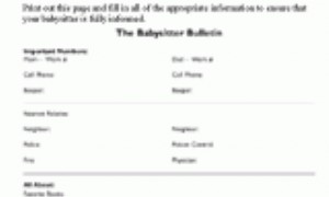 Das Babysitter-Bulletin 