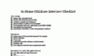 Checkliste für Vorstellungsgespräche in der häuslichen Kinderbetreuung