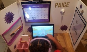 Mamas Do-It-Yourself-Arbeitsbereichsidee für den Fernunterricht rettet Eltern und Kindern den Verstand