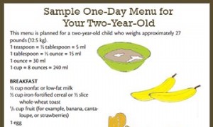 Beispielmenü für einen Zweijährigen 