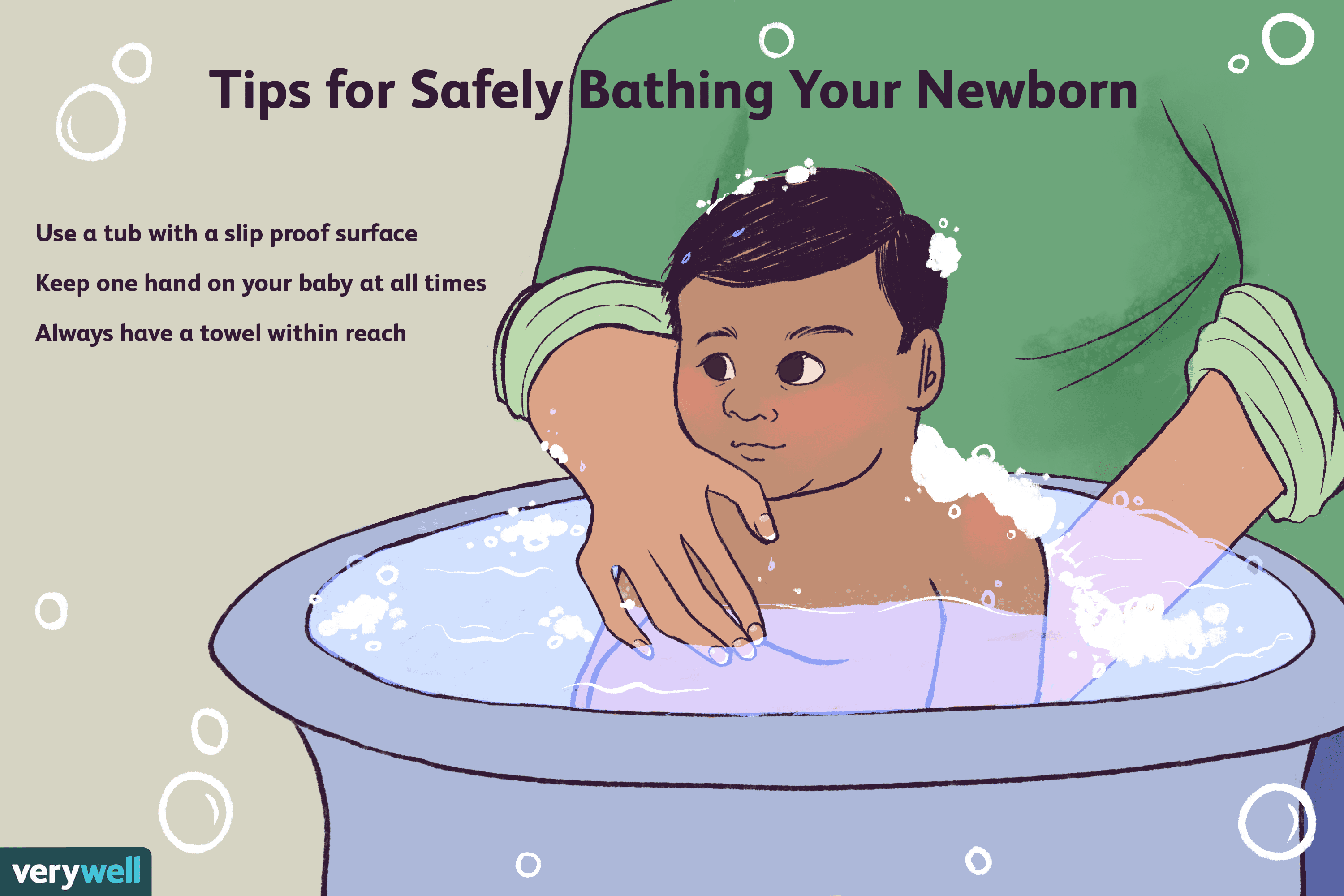 Wie man ein neugeborenes Baby badet 