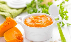 Selbstgemachte Kürbis-Babynahrung 