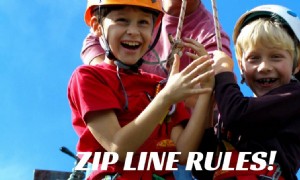 Zip-Line-Regeln! 