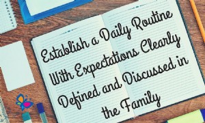 Etablieren Sie eine tägliche Routine mit klar definierten und in der Familie besprochenen Erwartungen 